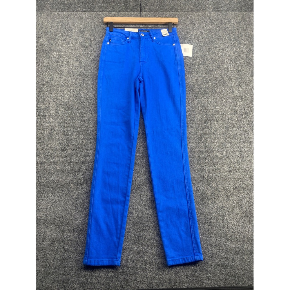 Judy Blue High Waist Skinny Jeans Womens 3/26 Royal Blue Boro Stretch Denim NEW